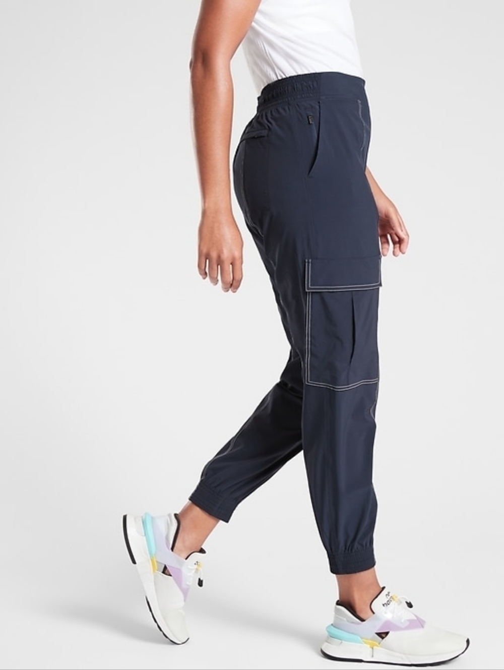Athleta Chelsea Utility Joggers In Navy Blue Size 10 Tall